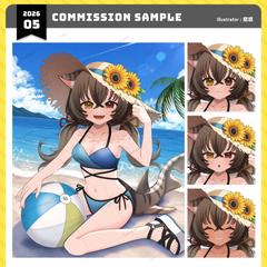水着量産イラストのサンプル