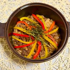 ダッチオーブンを使用した炊き込みごはん