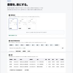 請求書や納品書を、表計算の行にする