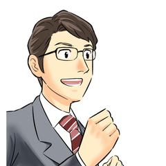 「よしっ」とガッツポーズする男性