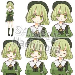 ゲーム立ち絵女の子緑