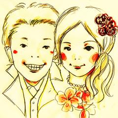結婚式用似顔絵
