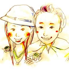 似顔絵カップル