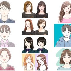 似顔絵、アイコンイラスト