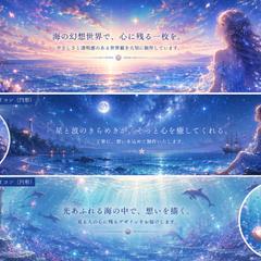 幻想アート　海の世界　アイコン　ヘッダー