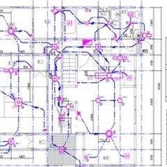 電灯コンセント設備施工図作成｜配線ルート・器具配置・回路構成