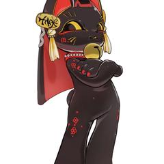 黒い招き猫のケモノの子