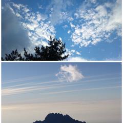 カラッと乾いた空に雲と風