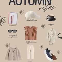 秋コーデのビジュアルデザイン制作