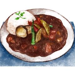 カレーのイラストレーション