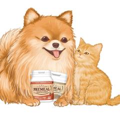 LINEリッチメニュー用素材イラスト（犬猫）