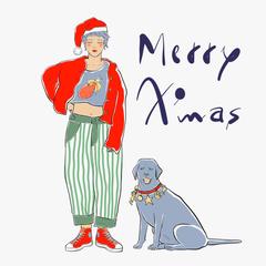 クリスマスメールのイラスト