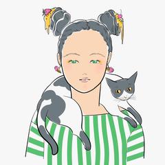 人物・猫