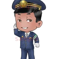 署長さん風？な制服姿です。
