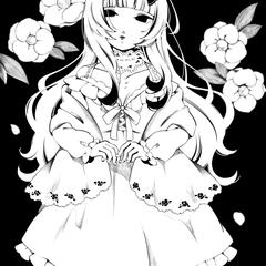 白い少女と椿