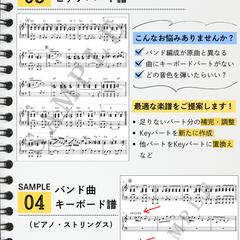 【楽譜サンプル】バンド用ピアノ・キーボード譜