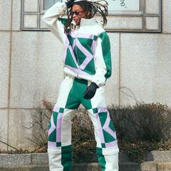 パッチワークスウェットセットアップ