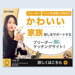ペットとブリーダーをつなぐマッチングサイトのバナー制作