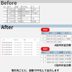 取引先別PDF化を自動化します
