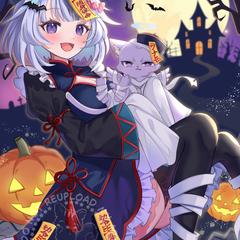 ハロウィン用一枚イラストのご依頼のお品です