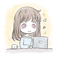 PCを利用した副業をする女性のイラスト依頼