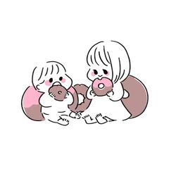 かわいいシンプルなタッチのお子さまの似顔絵
