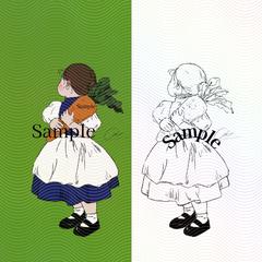 海外絵本風のイラスト