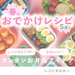 架空のWeb記事「春のおでかけレシピ」バナーデザイン