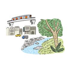 商店街紹介冊子イラスト