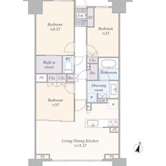 マンションの間取図トレース