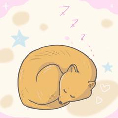 キツネのお休みタイム
