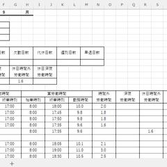 勤務時間集計表サンプル