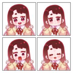 季節の女の子、春の子の表情差分