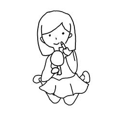 メイクをしている女の子