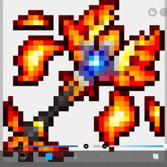 この前描いた不死鳥の杖