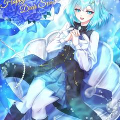 VTuber海色せあ様一枚絵（誕生日お祝いイラスト）