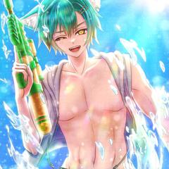 VTuberにゃんころもち様水着イラスト