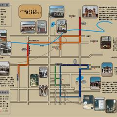 ウォーキング向け街歩きマップデザイン（大学授業課題）