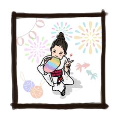 【似顔絵】お祭りの思い出