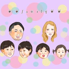 家族似顔絵