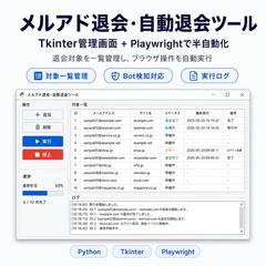 メルアド退会・自動退会ツール
