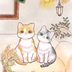 ペットのココちゃんとゴマちゃん