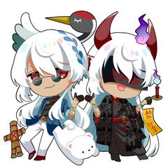 Vtuber薄氷鶴天（ちびキャラ・グッズ用）