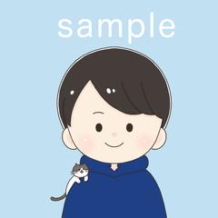 猫と男性