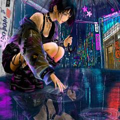雨の路地裏