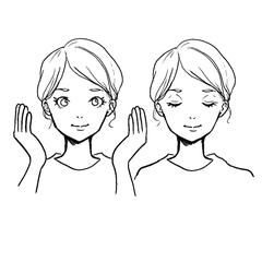 美容系記事のイラストコンペに応募したイラスト