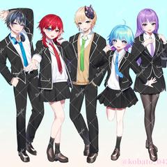 Vtuber様歌ってみた用立ち絵イラスト(5名分)