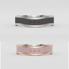 レザー(皮素材)を用いたシルバーリングのジュエリーデザイン