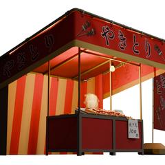 【3Dモデル】お祭りの焼き鳥屋台（ゲーム・背景・VR用）