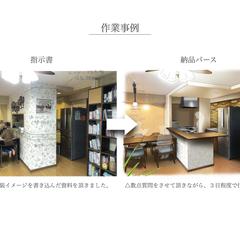 改装イメージのインテリアパース